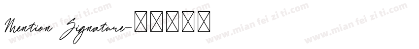 Mention Signature字体转换